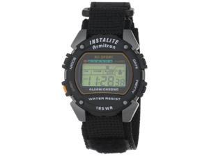 armitron sport men's 406623 chronograph round gray and black nylon strap digital watch
