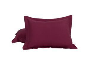 100% Brushed Microfiber Queen Pillow Shams Set of 2, Wrinkle, Fade, Stain Resistant, Envelope Closure, Wine Red Soft Pillowcases