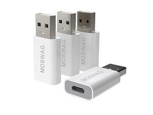 moswag 4 pack usb type c to usb adapter type-a to type-c adapter converter usb c female to usb male adapter compatible with apple magsafe charger,imac,macbook pro,macbook,laptops,pc,computers and more