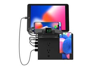 rapidx mycharging station- 58w total 7 device charger - black (rx-mcsblk) rapidx mycharging station- 58w total 7 device charger - black (rx-mcsblk)