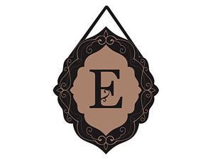 Evergreen Enterprises 2Dhb1016E Classic Monogram Letter E Burlap Door Hanger, Beige