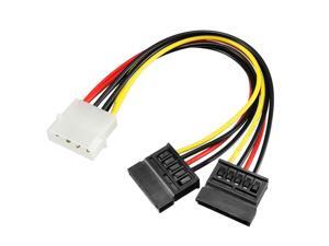 LP4 Male to Dual SATA Female Power Cable Adapter Serial SATA Connectors 16.5cm LP4 Male to Dual SATA Female Power Cable Adapter Serial SATA Connectors 16.5cm