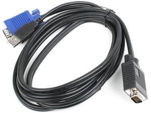 Linkskey 10 Feet Slim 2-in-1 VGA USB KVM Cable Male/Male (C-KVM-SU10) Linkskey 10 Feet Slim 2-in-1 VGA USB KVM Cable Male/Male (C-KVM-SU10)