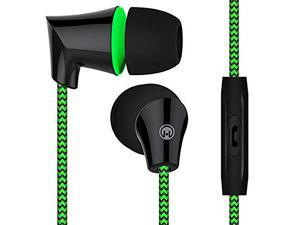 HyperGear Sound Wavez Earphones, In-line Mic for Hands-free Calls & Music, Blocks out Noise/Seal in Sound, Tangle-Free Cable & Precision Bass. (Green) HyperGear Sound Wavez Earphones, In-line Mic for Hands-free Calls & Music, Blocks out Noise/Seal in Sound, Tangle-Free Cable & Precision Bass. (Green)