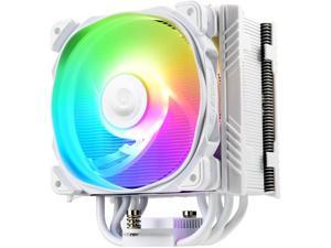 Enermax ETS-T50 Axe Addressable RGB CPU Air Cooler 230W+ TDP for Intel/AMD Univeral Socket 5 Direct Contact Heat Pipes 120mm PWM Fan White: ETS-T50A-W-ARGB