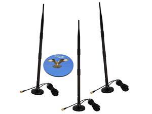 HQRP 3-Pics 2.4-2.5Ghz 9 dBi RP-SMA WiFi Booster Wireless Antenna Plus 3-Pics 3M RP-SMA WiFi Antenna Extension Cable Connectors WLAN for ASUS RT-AC3200 / RT-N12 D1 / RT-AC68U / RT-N66U + HQRP Coaster HQRP 3-Pics 2.4-2.5Ghz 9 dBi RP-SMA WiFi Booster Wireless Antenna Plus 3-Pics 3M RP-SMA WiFi Antenna Extension Cable Connectors WLAN for ASUS RT-AC3200 / RT-N12 D1 / RT-AC68U / RT-N66U + HQRP Coaster