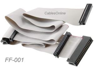 24-inch Universal Floppy Drive Ribbon Cable for 3.5 or 5.25in Drives, FF-001 24-inch Universal Floppy Drive Ribbon Cable for 3.5 or 5.25in Drives, FF-001