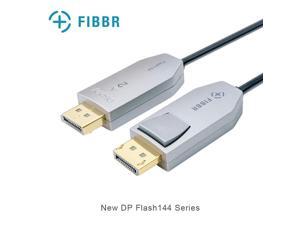 FIBBR DP Cable, Fiber Optic Displayport Cable Support 32.4 Gbps, 8k@60hz, 4K@144Hz, Male to Male Audio Video DP 1.4 Cable Slim and Flexible High Speed DP to DP Cable (6.6ft) FIBBR DP Cable, Fiber Optic Displayport Cable Support 32.4 Gbps, 8k@60hz, 4K@144Hz, Male to Male Audio Video DP 1.4 Cable Slim and Flexible High Speed DP to DP Cable (6.6ft)