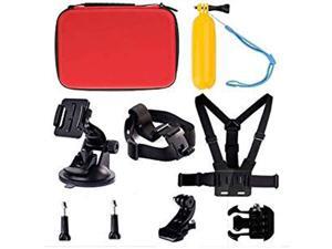Navitech 9 in 1 Action Camera Accessory Combo Kit and Rugged Grey Storage Case Compatible with The Rollei 420//410//400//300 Action Cam