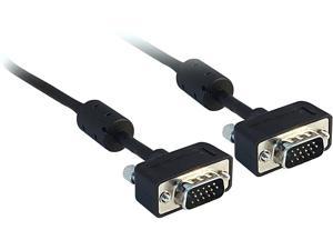 ACL 10 Feet Slim SVGA Video Cable with Ferrite Bead HD15 Male Coaxial Construction 32 AWG Black 1 Pack