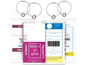 4x Luggage Tag Lanyard ID Holder Zip Seal for Princess Carnival Norwegian more 4x Luggage Tag Lanyard ID Holder Zip Seal for Princess Carnival Norwegian more