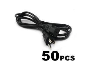 Lot 50 AC Power Cord Cable Desktop Monitor Computer 6ft IEC320 18AWG PC
