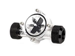 G1/4 Inch Flow Indicator,Clear Main Body,Black Blade,Matte Black Pc Computer Water Cooling System Flow Meter Indicator G1/4 Inch Flow Indicator,Clear Main Body,Black Blade,Matte Black Pc Computer Water Cooling System Flow Meter Indicator
