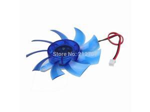 2pcs 75mm DC 12V 2 Pins Blue Plastic VGA Cooler Video Card Cooling Fan for PC Computer 2pcs 75mm DC 12V 2 Pins Blue Plastic VGA Cooler Video Card Cooling Fan for PC Computer