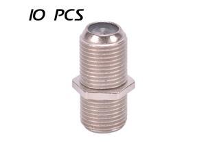 Plug 10pcs F Type Coupler Adapter Connector Female F/F RG6 Coax Coaxial Cable SMA RF Coax Connector Plug 10pcs F Type Coupler Adapter Connector Female F/F RG6 Coax Coaxial Cable SMA RF Coax Connector