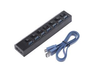 Super Speed USB Hub 3.0 5Gbps 7 Ports Hub Splitter Adapter with ON/OFF Switch Power Adapter USB Hub for Tablet Laptop Notebook Super Speed USB Hub 3.0 5Gbps 7 Ports Hub Splitter Adapter with ON/OFF Switch Power Adapter USB Hub for Tablet Laptop Notebook