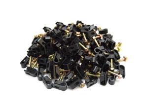 SatelliteSale Black RG6 Single Cable Grip Mounting Screw Clips 100 CT SatelliteSale Black RG6 Single Cable Grip Mounting Screw Clips 100 CT