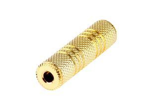 SatelliteSale Stereo Jack 3.5mm Female to 3.5mm Female Gold Plated Metal Adapter