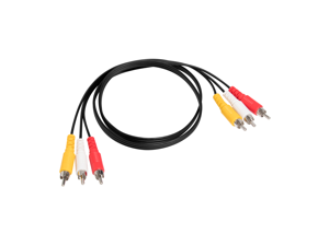 6 FT Premium 3 RCA Composite Male to Male Audio Video AV Cable VCR DVD FREE SHIP