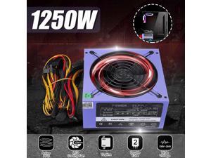 1250W PC Power Supply 12cm LED Fan 24 Pin PCI SATA ATX AMD PFC 12V Computer Gaming Power Supply for PC Desktop 1250W PC Power Supply 12cm LED Fan 24 Pin PCI SATA ATX AMD PFC 12V Computer Gaming Power Supply for PC Desktop