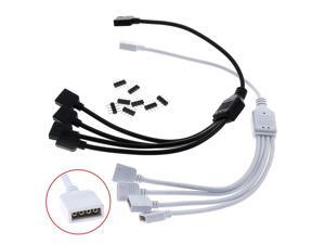 4 Pin RGB LED Connector Cable 1 To 3 RGB 4 Pin LED Extension Splitter Cable 4 Pin RGB LED Connector Cable 1 To 3 RGB 4 Pin LED Extension Splitter Cable