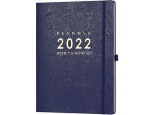 Planner 2022 Weekly & Monthly - Dec Pen Holder A4 Thick Paper 8.5" x 11" Jan 