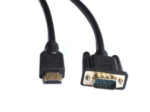 6 Feet Gold HDMI Male To VGA HD-15 Pin Male Transmitting Cable VGA to HDMI Cable