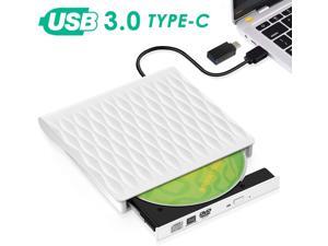 External DVD/CD Drive,KingBox Ultra-thin USB 3.0 and Type-C Interface,High Speed Data Transfer USB Optical Drives for Windows XP / 2003 / Vista / 7/8.1/10, Linux, Mac OS(white) External DVD/CD Drive,KingBox Ultra-thin USB 3.0 and Type-C Interface,High Speed Data Transfer USB Optical Drives for Windows XP / 2003 / Vista / 7/8.1/10, Linux, Mac OS(white)