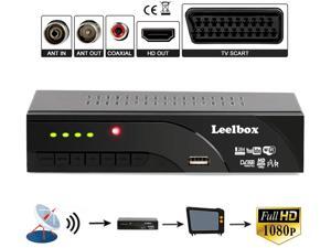 Leelbox DVB-T2 SCART LAN Full HD HEVC-DVB-T2 Receiver Freenet-TV (HDTV, HDMI, LAN, Scart, Dolby, Media Player) Starter Set Black Leelbox DVB-T2 SCART LAN Full HD HEVC-DVB-T2 Receiver Freenet-TV (HDTV, HDMI, LAN, Scart, Dolby, Media Player) Starter Set Black