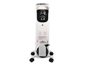 Comfort Zone CZ8008 Silent Electric Oil-Filled Radiator Heater with 360-Degree Swivel Casters, Gray Comfort Zone CZ8008 Silent Electric Oil-Filled Radiator Heater with 360-Degree Swivel Casters, Gray