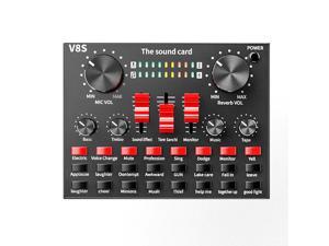 Bluetooth Professional Live Streaming Sound Card USB o Interface Mixer DJ Sound for Recording Microphone Guitar