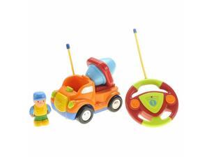 Cartoon R/C Construction Car for Kids Orange Cartoon R/C Construction Car for Kids Orange