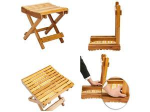 Natural Bamboo foldable stool-seat-chair-plant stand Living Room Bath Wood NEW Natural Bamboo foldable stool-seat-chair-plant stand Living Room Bath Wood NEW