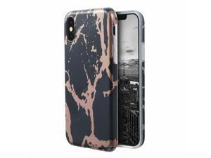 For iPhone X Black Rose Gold Marble Soft Skin Case For iPhone X Black Rose Gold Marble Soft Skin Case