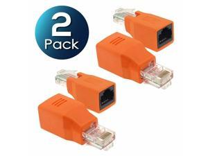 2-PACK Cat6 / Cat5e Ethernet RJ45 Male/Female CrossOver Adapter 2-PACK Cat6 / Cat5e Ethernet RJ45 Male/Female CrossOver Adapter