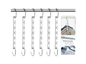 6Pack Metal Wonder Magic Closet Hanger Organizer Hook Space Saving Clothes Rack 6Pack Metal Wonder Magic Closet Hanger Organizer Hook Space Saving Clothes Rack