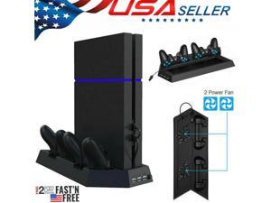 PS4 Cooling Ston Vertical Stand with 2 Controller Charging Dock PlaySton 4