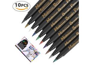 10 Color Metallic Paint Markers Pens Medium Point Metal Art Marker Paint Set DIY 10 Color Metallic Paint Markers Pens Medium Point Metal Art Marker Paint Set DIY