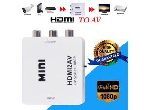 Mini HDMI to Composite CVBS 3RCA  AV Video Converter Adapter 720p 1080p Upscaler
