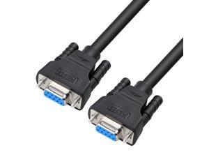 15 ft Serial Cable Female to Female RS232 Straight Through 9 Pin DB9 Port 15ft 15 ft Serial Cable Female to Female RS232 Straight Through 9 Pin DB9 Port 15ft