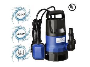 1/2 2112GPH 400W Submersible Water Pump Swimming Pool Dirty Flood Sump Pump 1/2 2112GPH 400W Submersible Water Pump Swimming Pool Dirty Flood Sump Pump