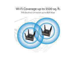 Asus RT-AX92U AX6100 Tri-Band Wi-Fi 6 Mesh Router with 802.11Ax, Lifetime Aiprotection Security by Trend Micro, Aimesh Compatible, Adaptive Qos & Parental Control Asus RT-AX92U AX6100 Tri-Band Wi-Fi 6 Mesh Router with 802.11Ax, Lifetime Aiprotection Security by Trend Micro, Aimesh Compatible, Adaptive Qos & Parental Control