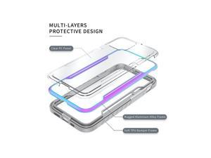 Suitable for Apple 12Pro Max mobile phone case, military product all-inclusive anti-drop transparent new right-angle metal