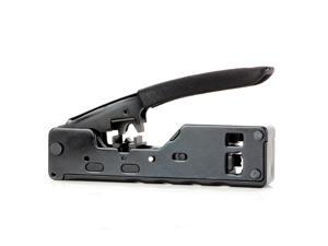For Cat5 Cat5e Cat6 network connector Cat6a Cat7 shielded modular plug RJ45 RJ12 RJ11 straight-through crimping tool (band cutting and crimping all in one) For Cat5 Cat5e Cat6 network connector Cat6a Cat7 shielded modular plug RJ45 RJ12 RJ11 straight-through crimping tool (band cutting and crimping all in one)