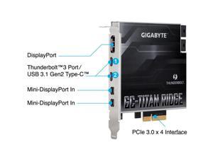 Gigabyte GC-TITAN RIDGE (version 1.0) Thunderbolt 3 PCIe expansion card USB Type-C Fit Z390 / H370 / B360 series