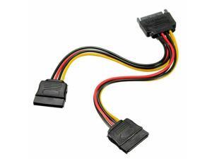 SATA Power 15-pin Y-Splitter Cable Adapter Male to Female for HDD Hard Drive USA SATA Power 15-pin Y-Splitter Cable Adapter Male to Female for HDD Hard Drive USA
