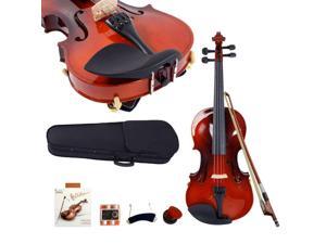 3/4 Maple Wood Acoustic Violin Fiddle + Case + Bow + Rosin +String+Shoulder Rest