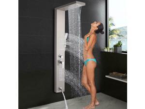 60in Bathroom Shower Panel Tower Rainfall Waterfall Massage System Body Jet 60in Bathroom Shower Panel Tower Rainfall Waterfall Massage System Body Jet
