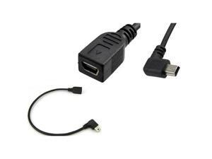 Mini USB 5 Pin female - male Right angle extension cable 0.25m Mini USB 5 Pin female - male Right angle extension cable 0.25m