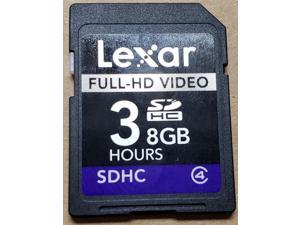 LEXAR 8GB FULL HD VIDEO 3HRS SDHC CARD CLASS 4 ,  MFG # 31261-8GBBM A 4010B